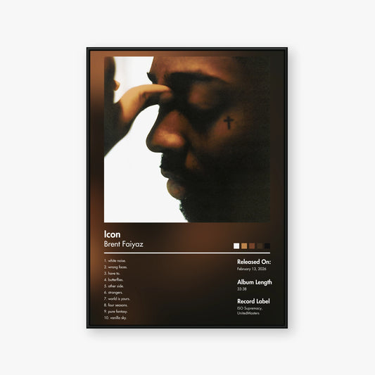 Brent Faiyaz — Icon Album Poster — Blur frame mockup