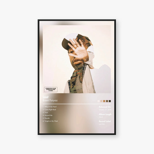 Brent Faiyaz — Lost Album Poster — Blur frame mockup