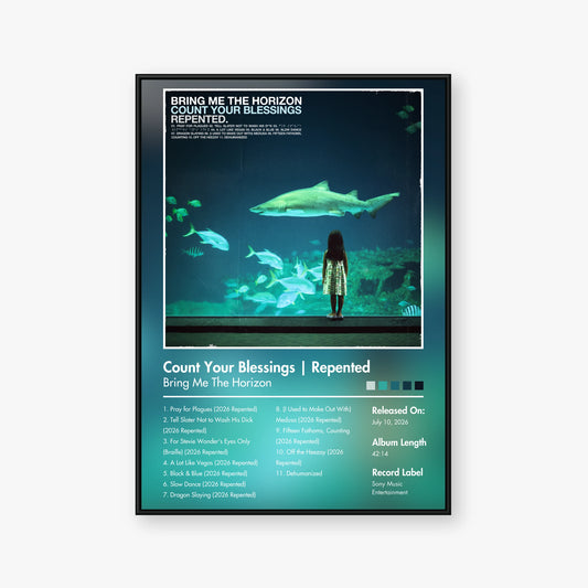 Bring Me the Horizon — Count Your Blessings Repented Album Poster — Blur frame mockup