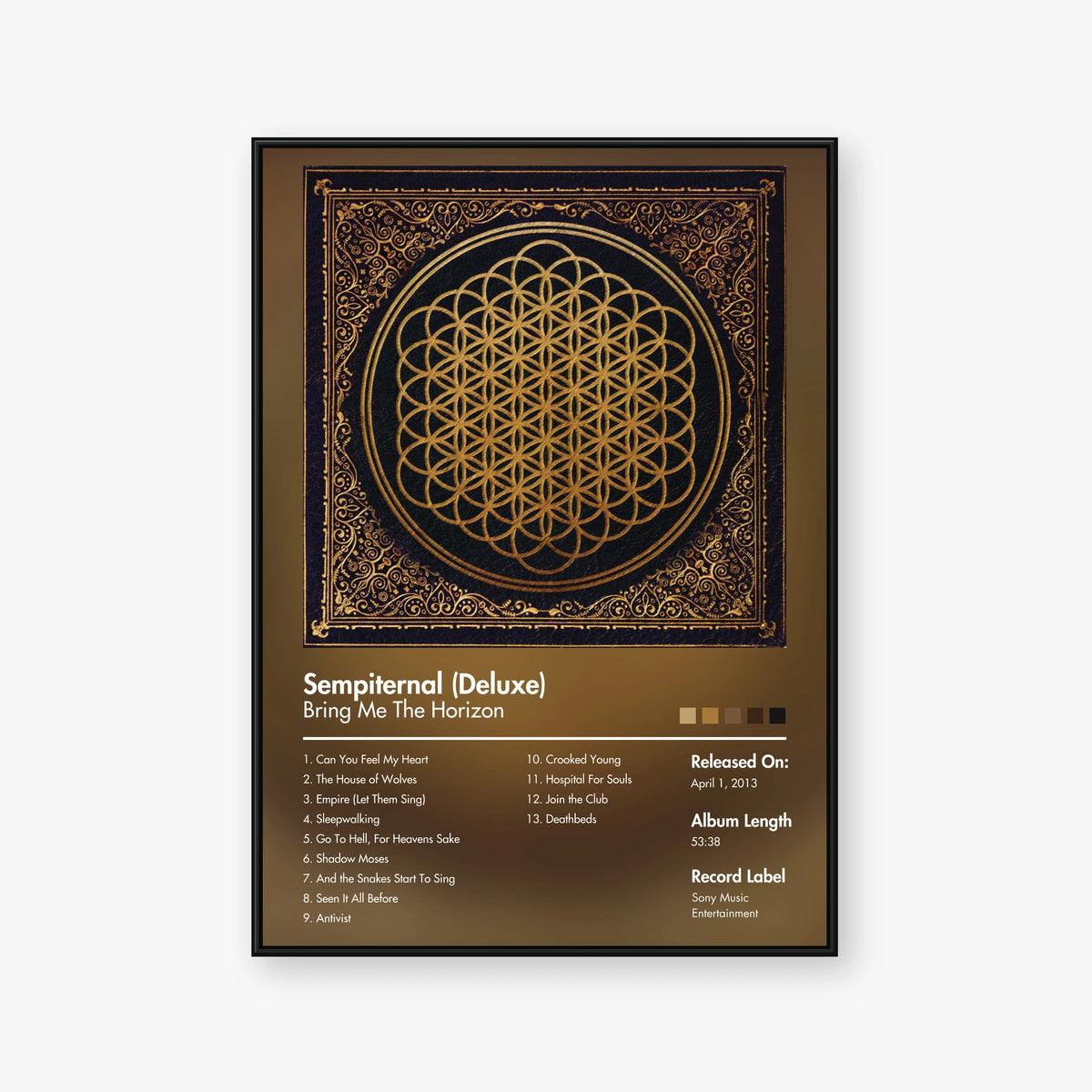 Bring Me the Horizon — Sempiternal (Deluxe) Album Poster — Blur frame mockup