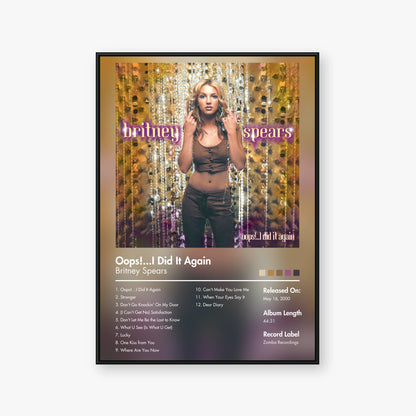 Britney Spears — Oops!…I Did It Again Album Poster — Blur frame mockup
