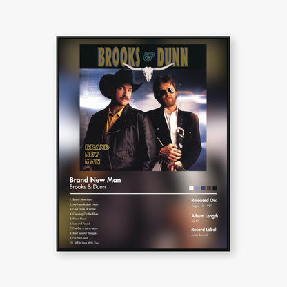 Brooks & Dunn — Brand New Man Album Poster — Blur frame mockup