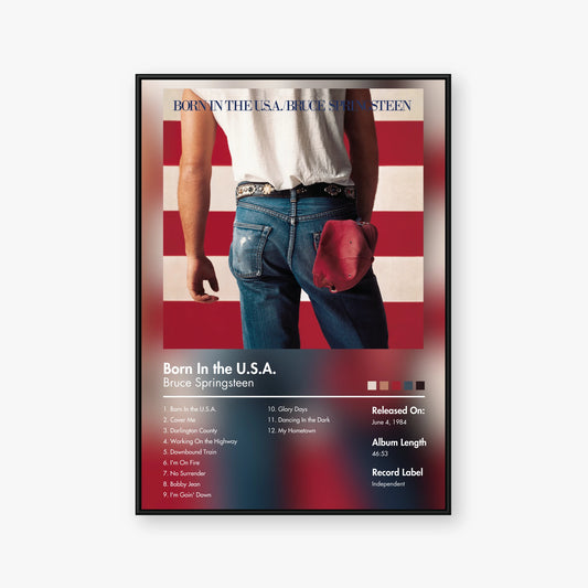Bruce Springsteen — Born In the U.S.A. Album Poster — Blur frame mockup