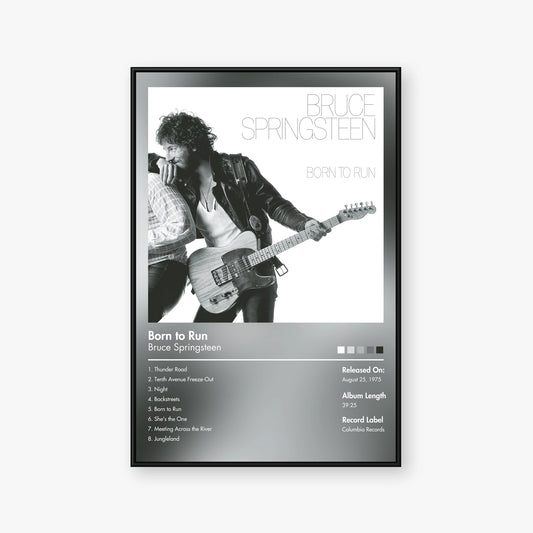 Bruce Springsteen — Born to Run Album Poster — Blur frame mockup
