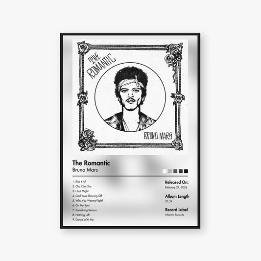 Bruno Mars — The Romantic Album Poster — Blur frame mockup