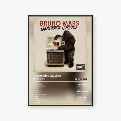 Bruno Mars — Unorthodox Jukebox Album Poster — Blur frame mockup