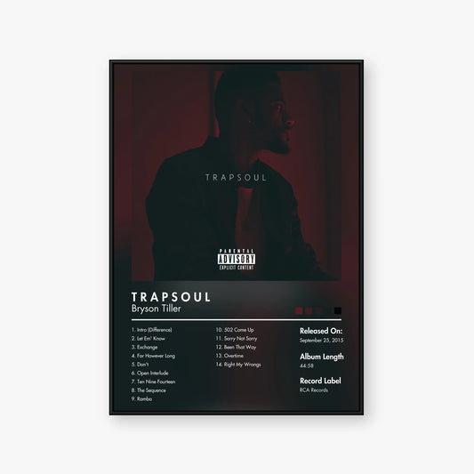 Bryson Tiller — T R A P S O U L Album Poster — Blur frame mockup