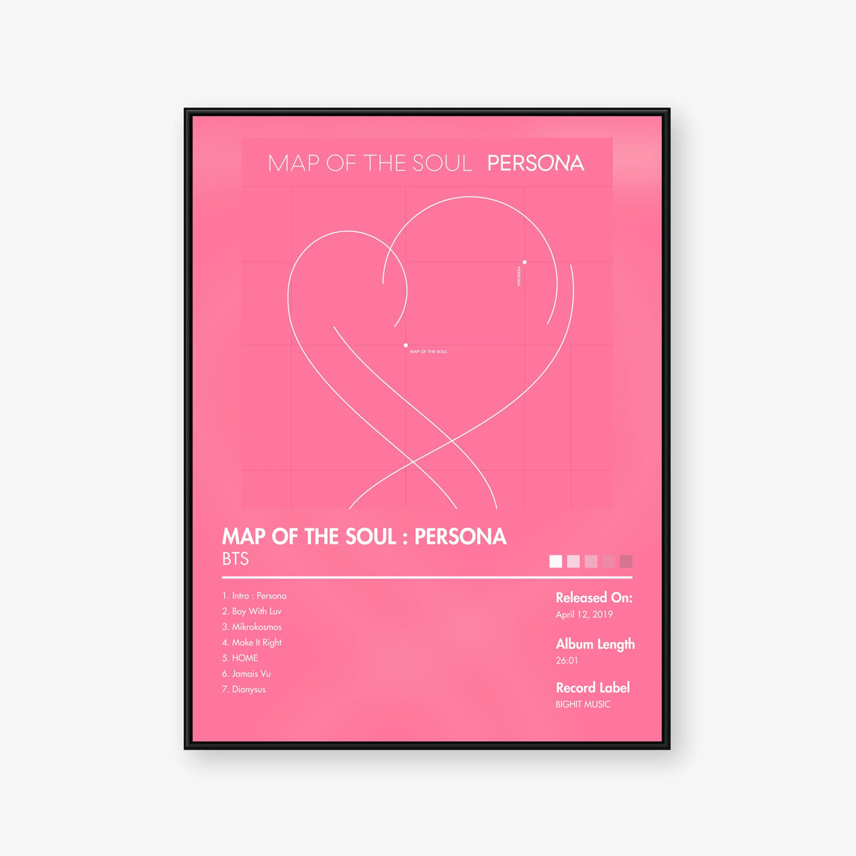 BTS — MAP OF THE SOUL : PERSONA Album Poster — Blur frame mockup