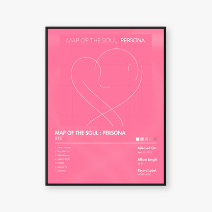 BTS — MAP OF THE SOUL : PERSONA Album Poster — Blur frame mockup