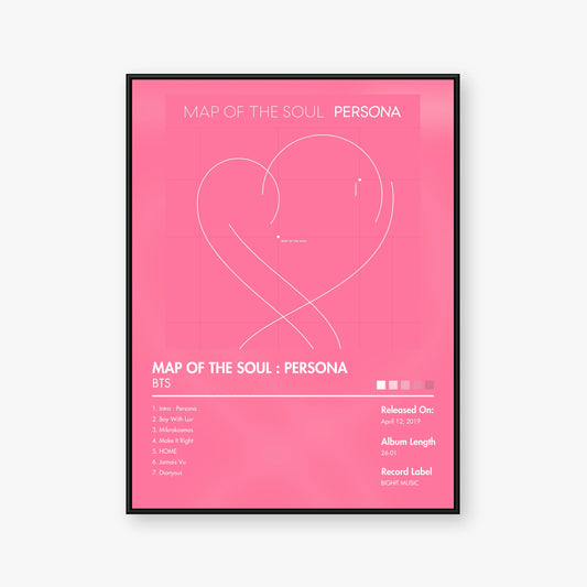 BTS — MAP OF THE SOUL : PERSONA Album Poster — Blur frame mockup