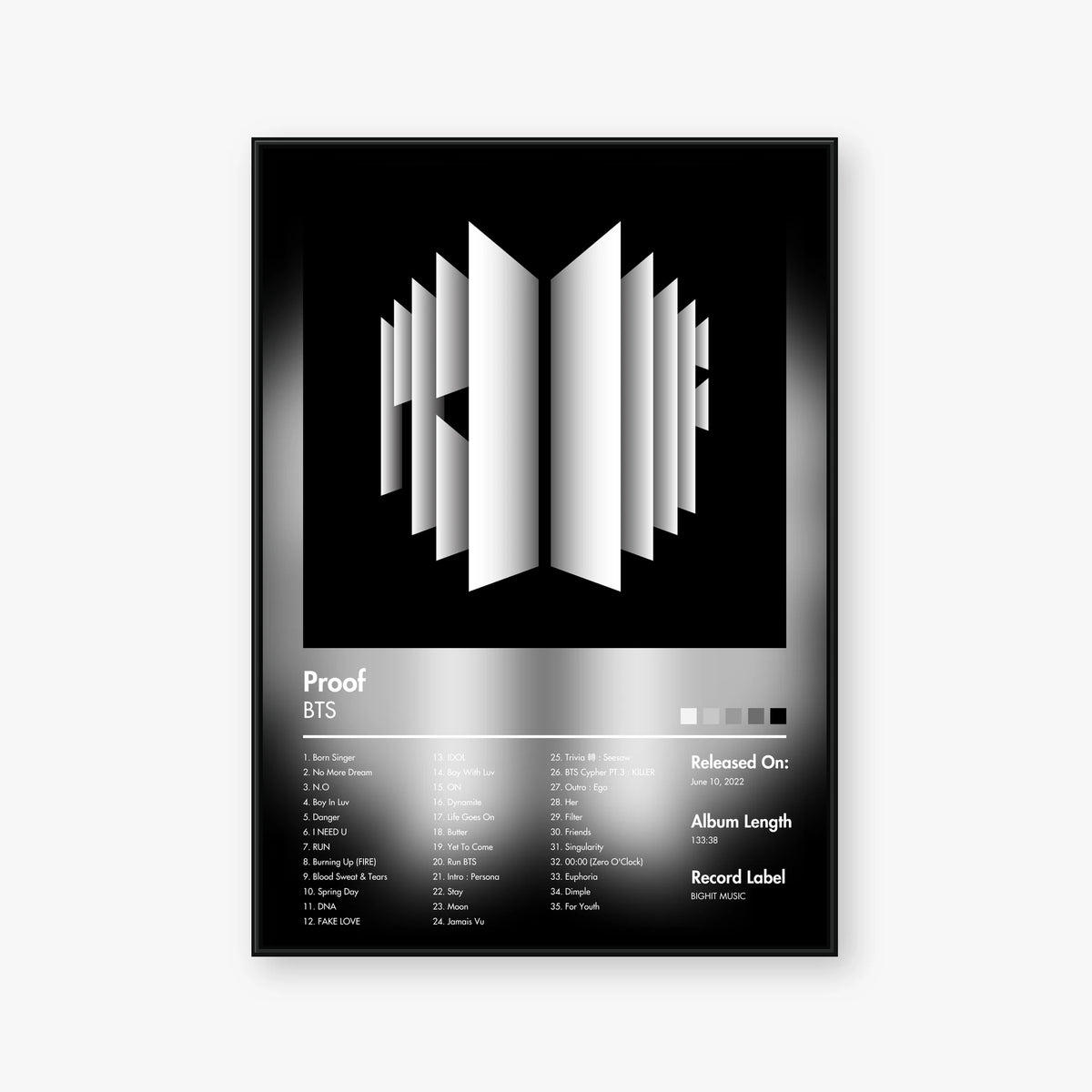 BTS — Proof Album Poster — Blur frame mockup