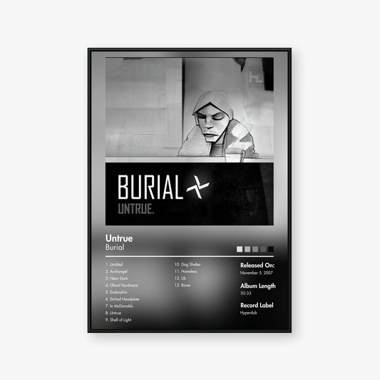 Burial — Untrue Album Poster — Blur frame mockup