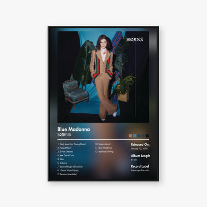 BØRNS — Blue Madonna Album Poster — Blur frame mockup