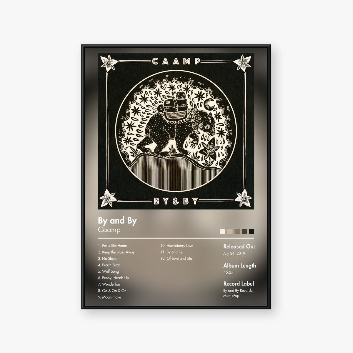 Caamp — By and By Album Poster — Blur frame mockup