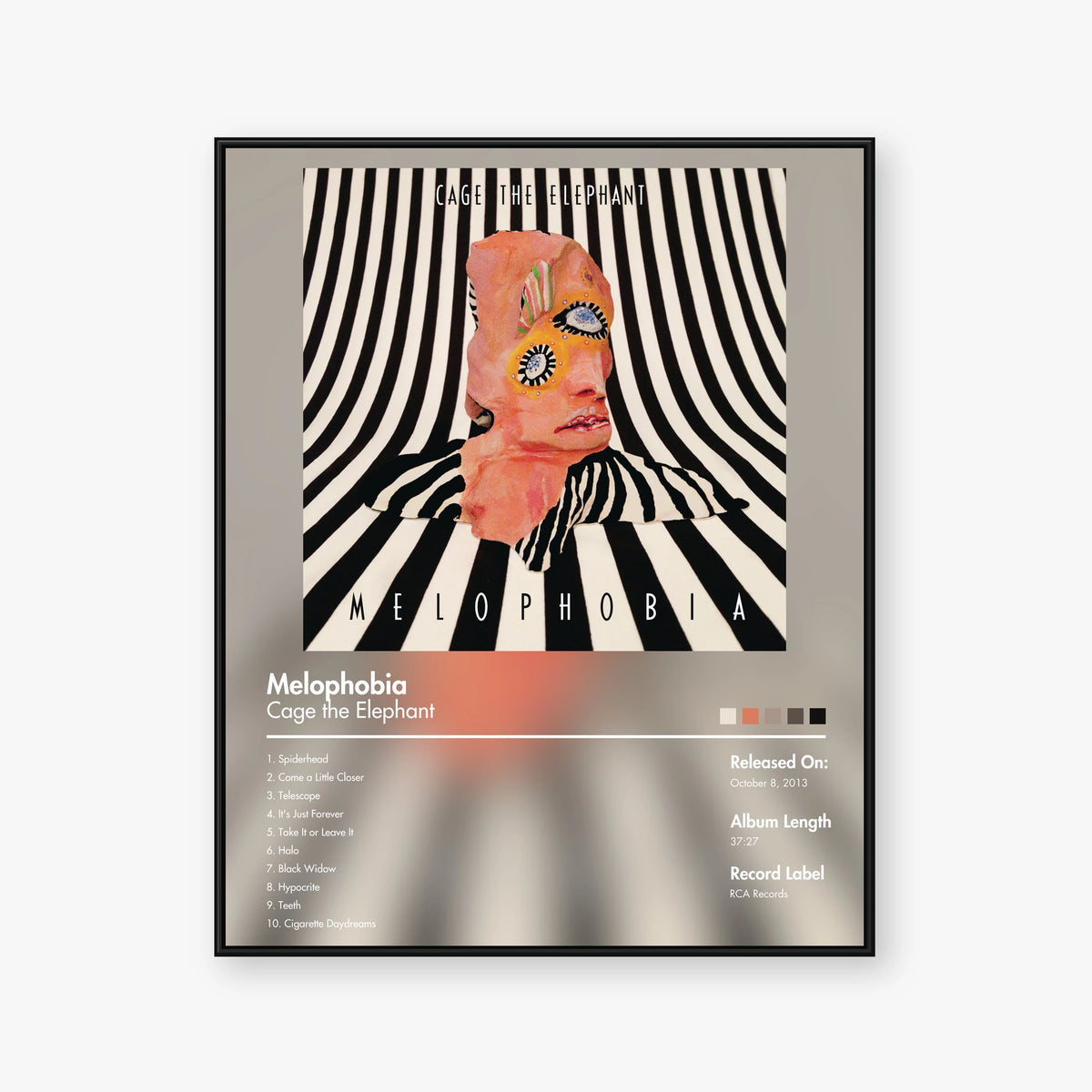 Cage the Elephant — Melophobia Album Poster — Blur frame mockup
