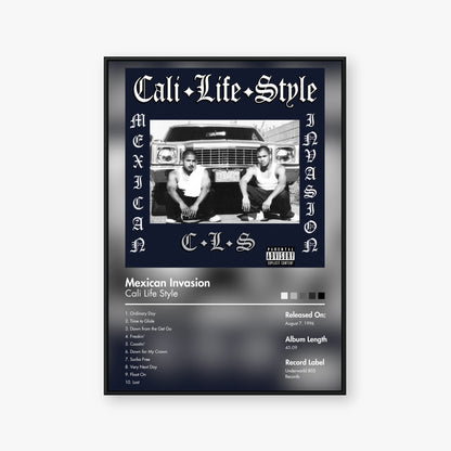 Cali Life Style — Mexican Invasion Album Poster — Blur frame mockup