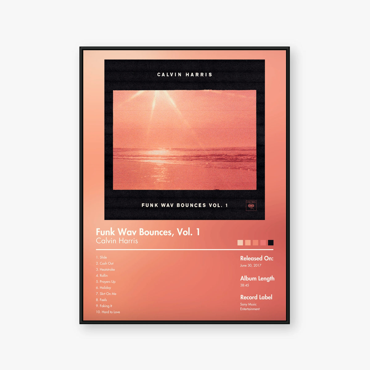 Calvin Harris — Funk Wav Bounces, Vol. 1 Album Poster — Blur frame mockup