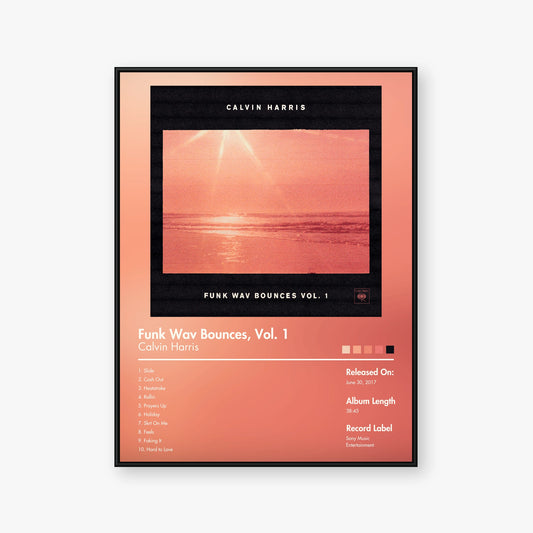 Calvin Harris — Funk Wav Bounces, Vol. 1 Album Poster — Blur frame mockup