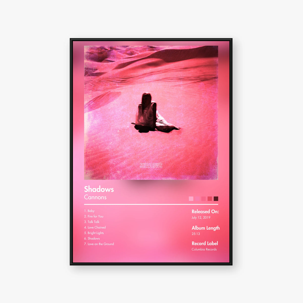Cannons — Shadows Album Poster — Blur frame mockup