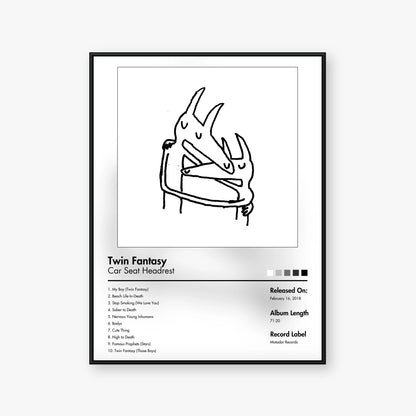 Car Seat Headrest — Twin Fantasy Album Poster — Blur frame mockup