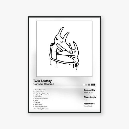 Car Seat Headrest — Twin Fantasy Album Poster — Blur frame mockup