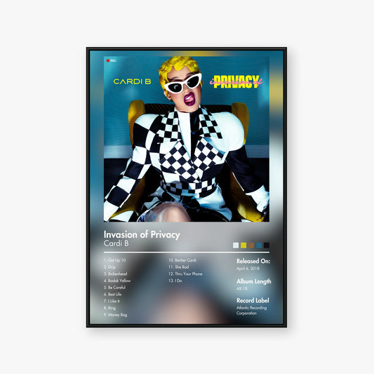 Cardi B — Invasion of Privacy Album Poster — Blur frame mockup