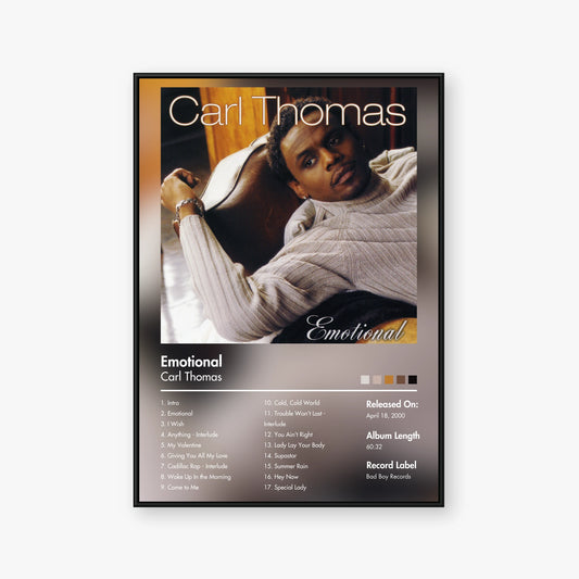 Carl Thomas — Emotional Album Poster — Blur frame mockup