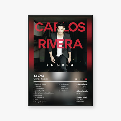 Carlos Rivera — Yo creo Album Poster — Blur frame mockup