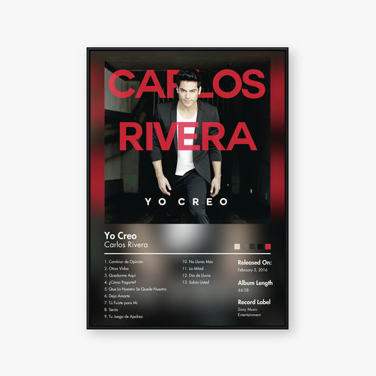 Carlos Rivera — Yo creo Album Poster — Blur frame mockup