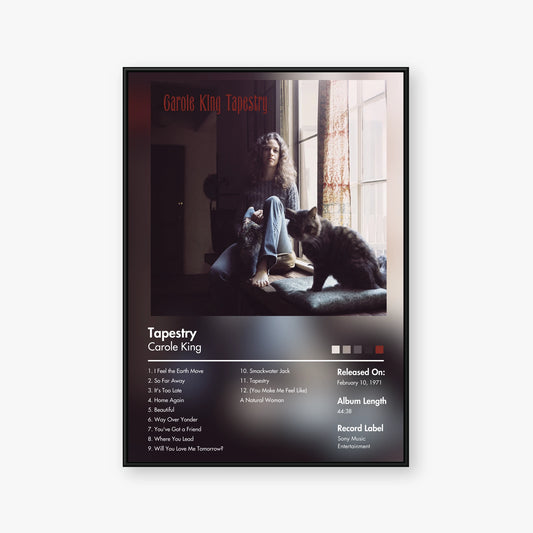 Carole King — Tapestry Album Poster — Blur frame mockup