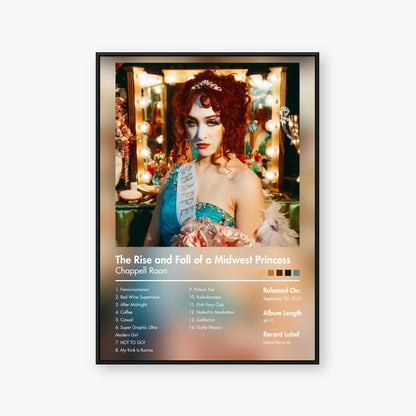 Chappell Roan — The Rise and Fall of a Midwest Princess Album Poster — Blur frame mockup