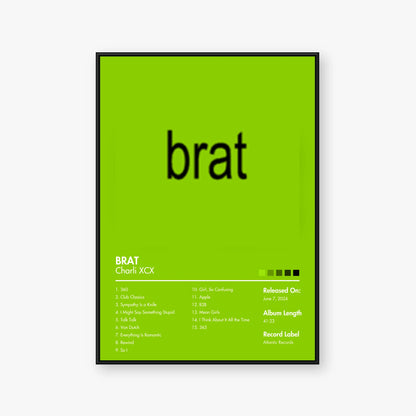 Charli xcx — BRAT Album Poster — Blur frame mockup