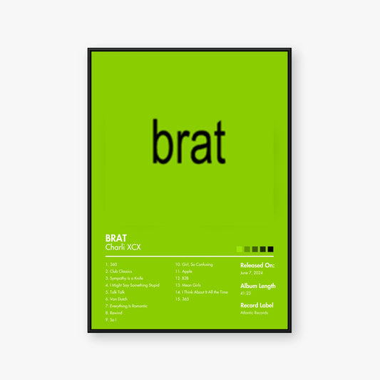 Charli xcx — BRAT Album Poster — Blur frame mockup