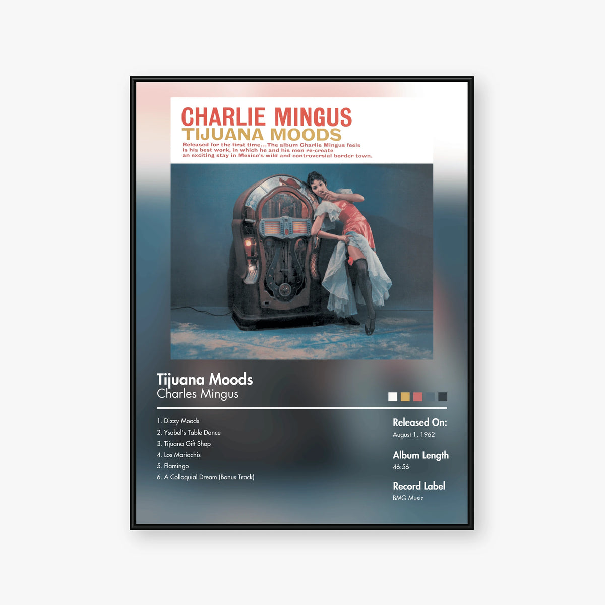 Charlie Mingus — Tijuana Moods Album Poster — Blur frame mockup