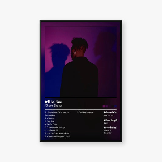 Chase Shakur — It'll Be Fine Album Poster — Blur frame mockup