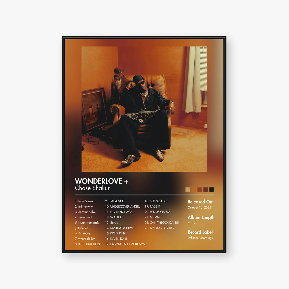 Chase Shakur — WONDERLOVE + Album Poster — Blur frame mockup
