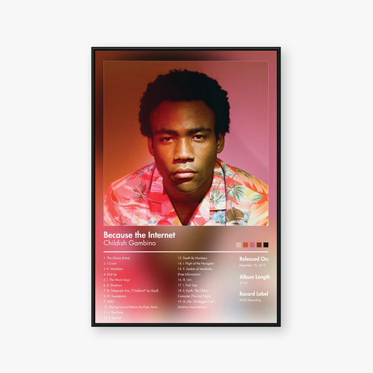 Childish Gambino — Because the Internet Album Poster — Blur frame mockup