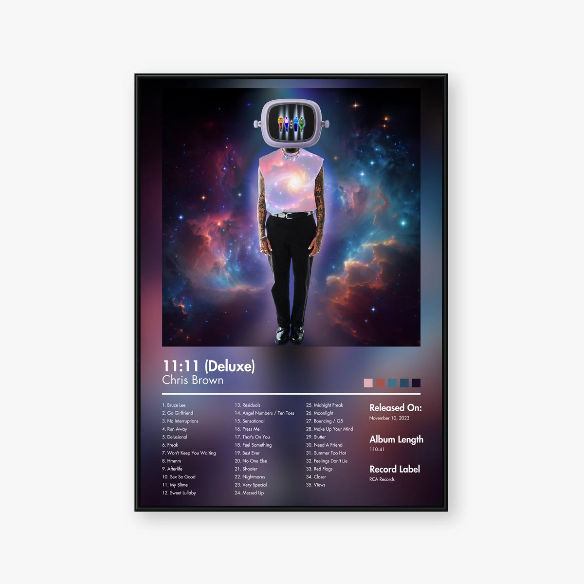 Chris Brown — 11:11 (Deluxe) Album Poster — Blur frame mockup