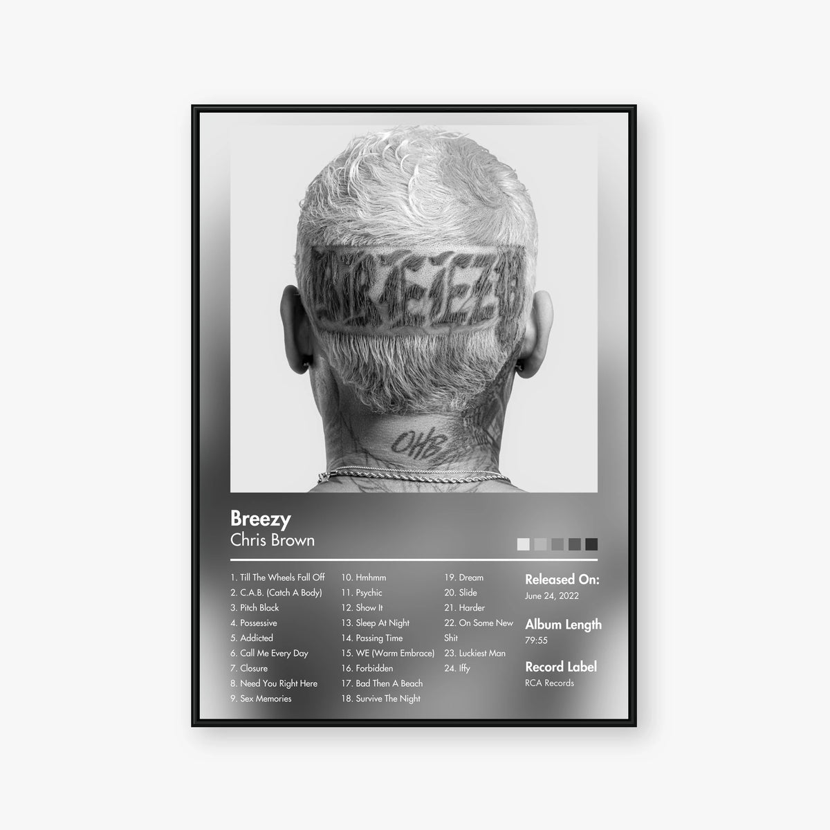 Chris Brown — Breezy Album Poster — Blur frame mockup