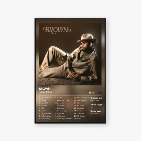 Chris Brown — BROWN Album Poster — Blur frame mockup