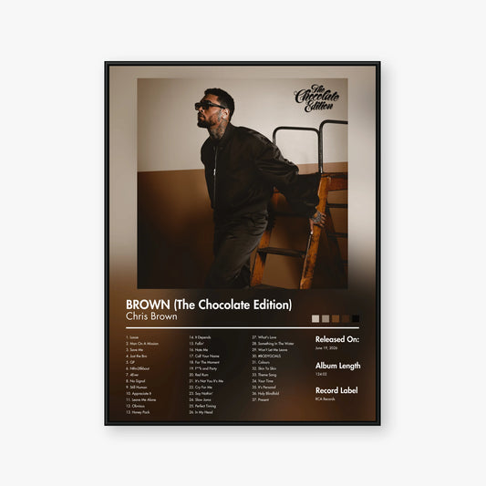 Chris Brown — BROWN (The Chocolate Edition) Album Poster — Blur frame mockup