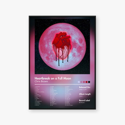 Chris Brown — Heartbreak on a Full Moon Album Poster — Blur frame mockup