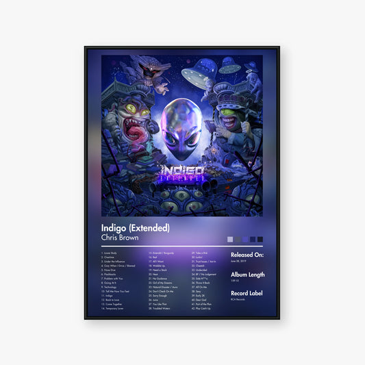 Chris Brown — Indigo (Extended) Album Poster — Blur frame mockup