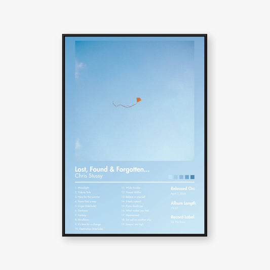 Chris Stussy — Lost, Found & Forgotten... Album Poster — Blur frame mockup
