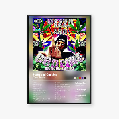 Chris Travis — Pizza and Codeine Album Poster — Blur frame mockup