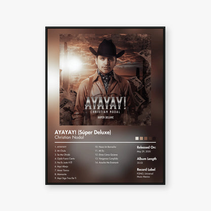 Christian Nodal — AYAYAY! (Súper Deluxe) Album Poster — Blur frame mockup