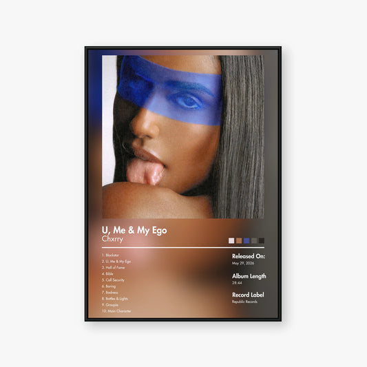 Chxrry — U, Me & My Ego Album Poster — Blur frame mockup