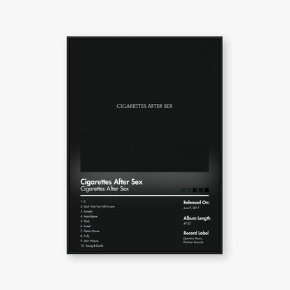 Cigarettes After Sex — Cigarettes After Sex Album Poster — Blur frame mockup