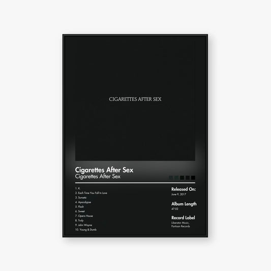 Cigarettes After Sex — Cigarettes After Sex Album Poster — Blur frame mockup