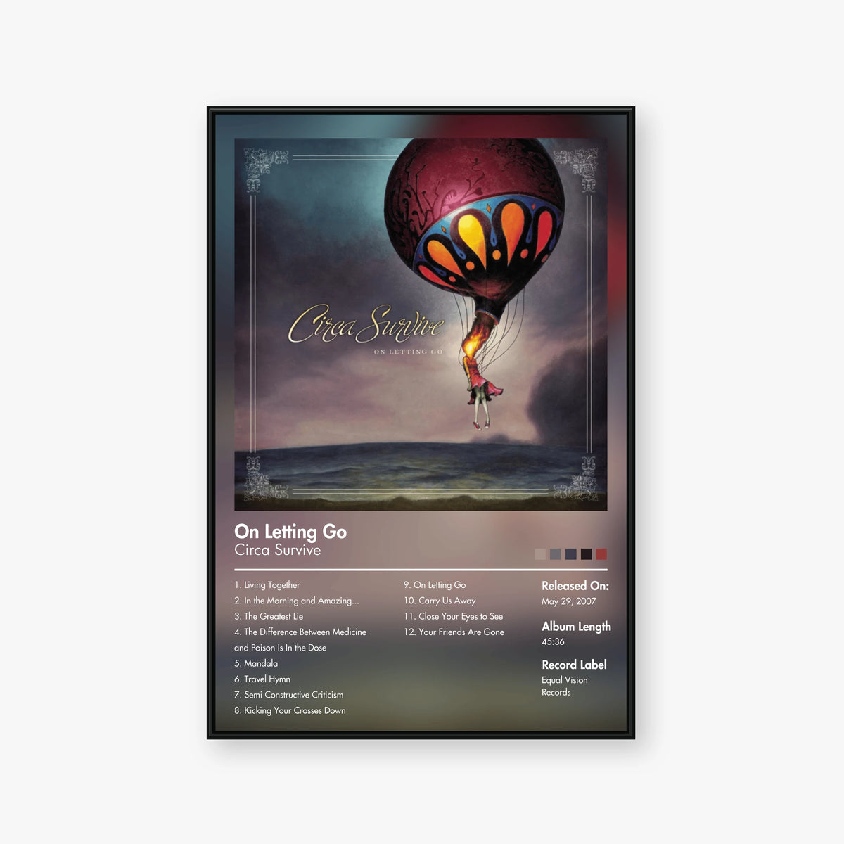 Circa Survive — On Letting Go Album Poster — Blur frame mockup
